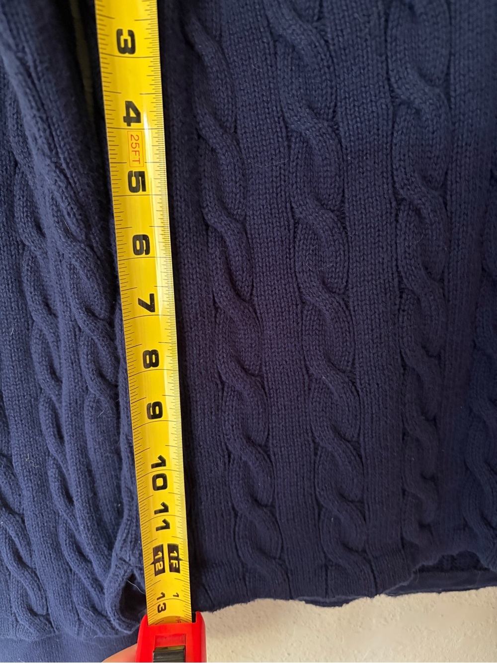 Ralph Lauren Cable-Knit Cotton Long-Sleeve Polo Shirt - Picture 8 of 8